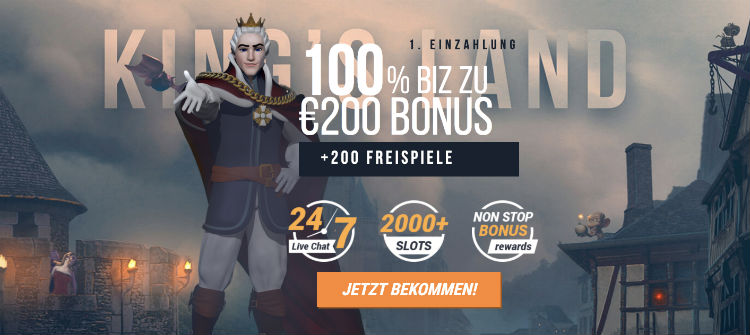 King Billy Casino Willkommensbonus