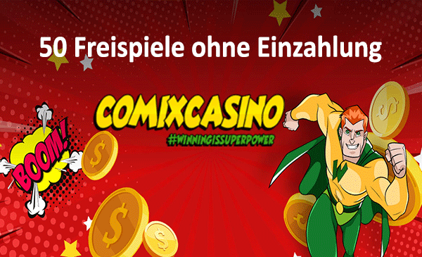 Comix Casino: Hol dir 50 Freispiele ohne Einzahlung